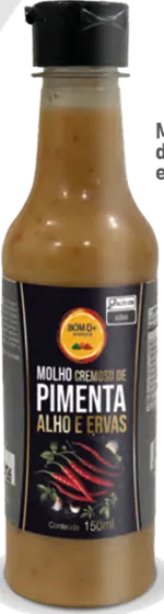 Molho Cremoso de Pimenta, Alho e Ervas 150ml